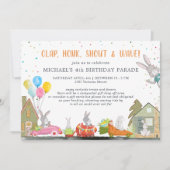 イースターバニー | ドライブバイ・バースデーパーティーパレード 招待状 (正面)