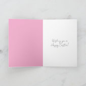 イースターバニー ピンクの リボン カード (内部)