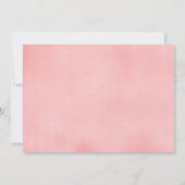 イースターバニー ピンクコーラル フラワール 女の子 ベビーシャワー 招待状 (裏面)