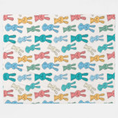 イースターバニー フリースブランケット (正面(横))