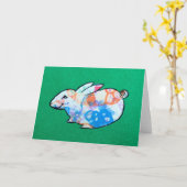 イースターバニー・フレーム装飾カード カード (黄色い花)