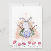イースターバニー、フローラブランチ卵狩り招待状 招待状 (裏面)