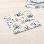 イースターバニー プレート スクエアペーパーコースター (アングル)