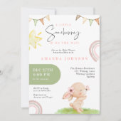 イースターバニー ベイビーシャワー 招待状 (正面)