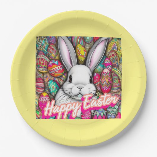 イースターバニー ペーパープレート (正面)