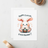 イースターバニー　ホッピーイースター、みんなのイースター！ ノートカード (正面/裏面インサイチュ)