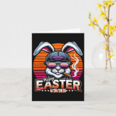 イースターバニー マリファナ 面白いユーモア カード (黄色い花)