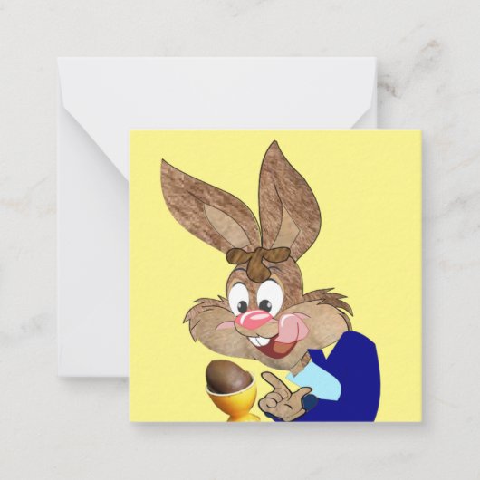 イースターバニー メッセージカード ノートカード (正面)