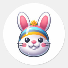 イースターバニー ラウンドシール