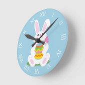 イースターバニー ラウンド壁時計 (傾斜)