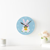 イースターバニー ラウンド壁時計 (ホーム)