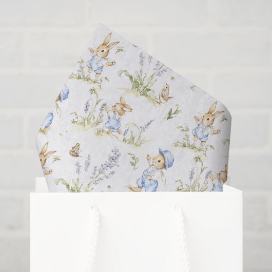 イースターバニー ヴィンテージ ウサギ デコパージュ 薄葉紙 (ギフトバッグ)