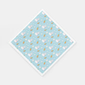 イースターバニー、卵とニンジンのパターン切り取り紙 スタンダードランチョンナプキン (角)