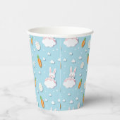 イースターバニー、卵とニンジンのパターン切り取り紙 紙コップ (右)