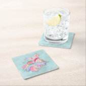 イースターバニー、卵と紙吹雪ID377 スクエアペーパーコースター (インサイチュ)