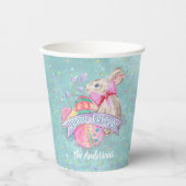 イースターバニー、卵と紙吹雪ID377 紙コップ (正面)