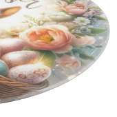 イースターバニー、卵と花 カッティングボード (角)