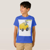 イースターバニー、卵を運転。 Tシャツ (正面フル)
