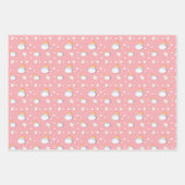 イースターバニー、卵、ニンジン&ラディバグの包装紙 ラッピングペーパーシート (正面3)