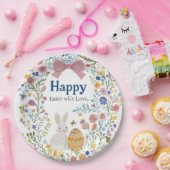 イースターバニー、卵、リース ペーパープレート (パーティー)