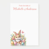 イースターバニー、卵、花と蝶 ポストイット (正面)