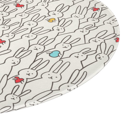 イースターバニー：喜ばしいシームレスなおもしろい。 カッティングボード (角)