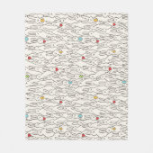 イースターバニー:喜ばしいシームレスなおもしろい。 フリースブランケット (正面)