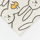 イースターバニー:喜ばしいシームレスなおもしろい。 フリースブランケット (角)