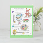 イースターバニー　子供用　迷路&ぬりえ　 シーズンカード (スタンド正面)