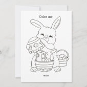 イースターバニー　子供用　迷路&ぬりえ　 シーズンカード (裏面)