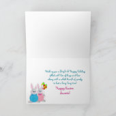 イースターバニー – 孫娘 – おもしろい シーズンカード (内部)