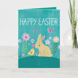 イースターバニー – 折り畳みホリデーカード シーズンカード