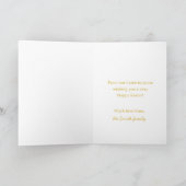 イースターバニー&春の花ノートカード サンキューカード (内部)