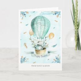 イースターバニー&春の花ハッピーイースターカード シーズンカード