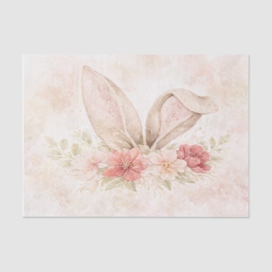 イースターバニー 水彩紙のデザイン 薄葉紙 (正面)