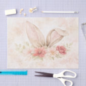 イースターバニー 水彩紙のデザイン 薄葉紙 (クラフト)