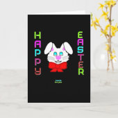 イースターバニー 縦グリーティングカード カード (黄色い花)