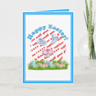 イースターバニー（耳と鼻の調節可能）フォトフレーム シーズンカード