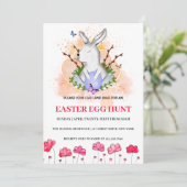 イースターバニー 花のブランチ 卵の宝探し 招待状 (スタンド正面)