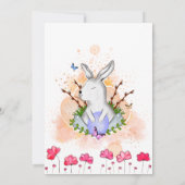 イースターバニー 花のブランチ 卵の宝探し 招待状 (裏面)