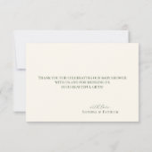 イースターバニー |赤ちゃんシャワー |カスタム サンキューカード (裏面)