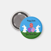 イースターバニー#2ラウンドマグネット マグネット (正面/裏面)