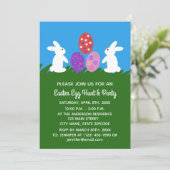 イースターバニー#2-2招待状カード セーブザデート (スタンド正面)