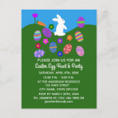 イースターバニー#3招待状はがき インビテーションポストカード (正面)