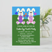 イースターバニー#4-2招待状カード セーブザデート (スタンド正面)