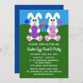 イースターバニー#4-2招待状カード セーブザデート (正面/裏面)