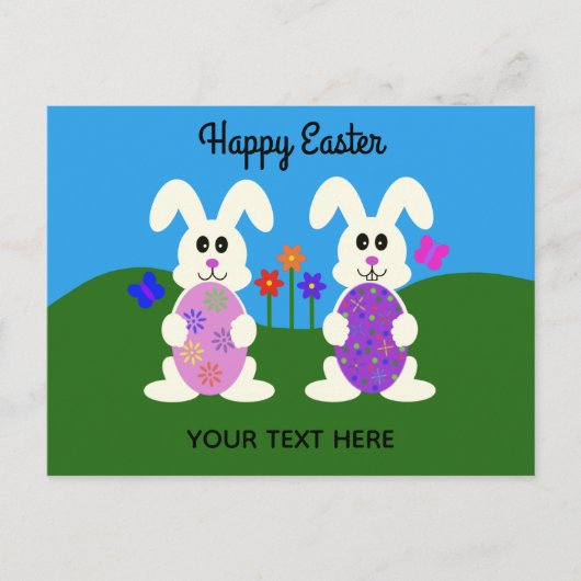 イースターバニー#5はがき ポストカード (正面)