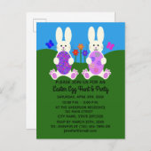 イースターバニー#6招待状はがき インビテーションポストカード (正面/裏面)