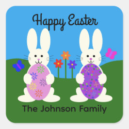 イースターバニー#7シール スクエアシール