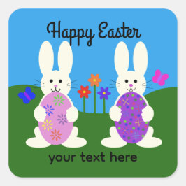 イースターバニー#7-2シール スクエアシール